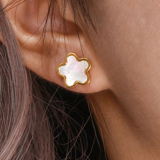 White Flower Studs